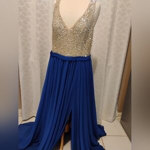 1x Sequin Top Blue Gown